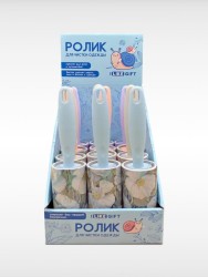 Ролик для чистки одежды "Flowers", 10 см*60 листов, шоу-бокс iLikeGift 12 шт.