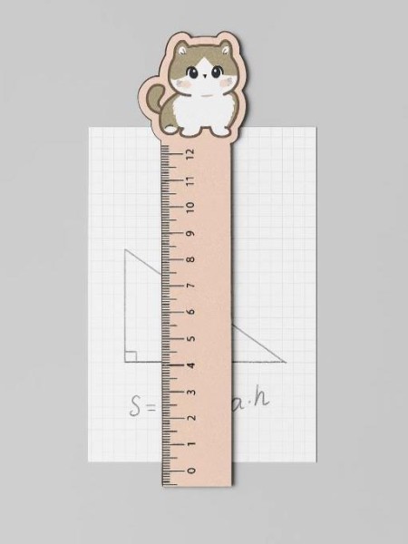 Линейка ECO из дерева Аниме «Cute cat» 