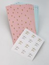Набор подарочных пакетов+наклейки (6 шт.) "For you", 24*13*8