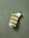Носки iLikeGift «Checkered», green, мужские/женские евро размер 35-41
