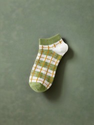 Носки iLikeGift «Checkered», green, мужские/женские евро размер 35-41