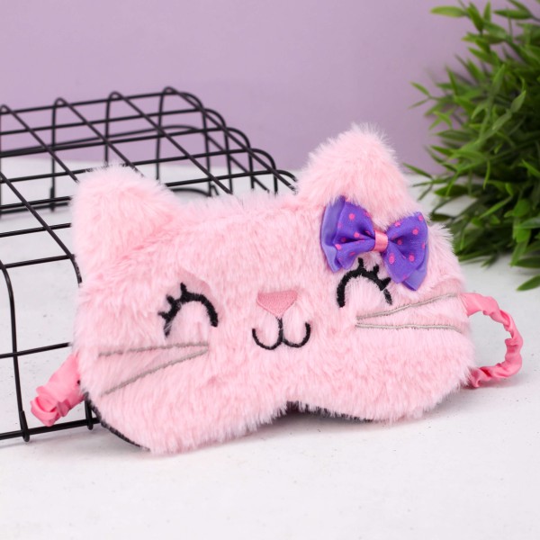 Маска для сна "Sleeping kitty bow", pink 