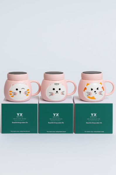 Кружка «Emotions of a cat», pink (420 ml) 