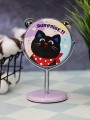 Зеркало настольное на ножке "Relax cat", фиолетовое (10,5*18 см)