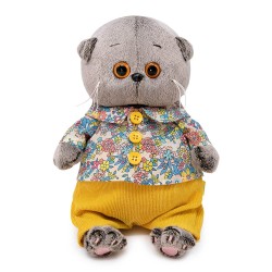 Мягкая игрушка "Кот Басик BABY в рубашке и штанишках" (20 см)