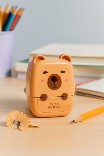Точилка для карандашей механическая "Capybara square", brown 