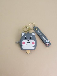 Брелок-кошелёк "Ice cream dog", grey (9*7 см)