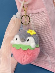 Мягкая игрушка - брелок "Strawberry penguin", mix, 11 см