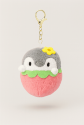 Мягкая игрушка - брелок "Strawberry penguin", mix, 11 см