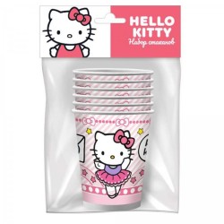 Набор бумажных стаканов 6 шт. "Hello Kitty", 250 мл