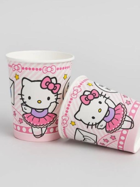 Набор бумажных стаканов 6 шт. "Hello Kitty", 250 мл 