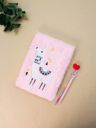 Блокнот плюшевый «Proud lama», pink, 21,5х15 см, плотность 70 гр.