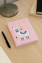 Блокнот плюшевый «Proud lama», pink, 21,5х15 см, плотность 70 гр.