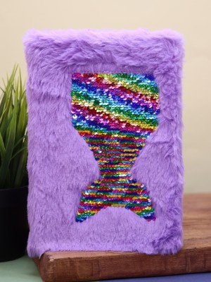 Блокнот плюшевый "Mermaid", purple, 21,5х15 см, плотность 80 гр.