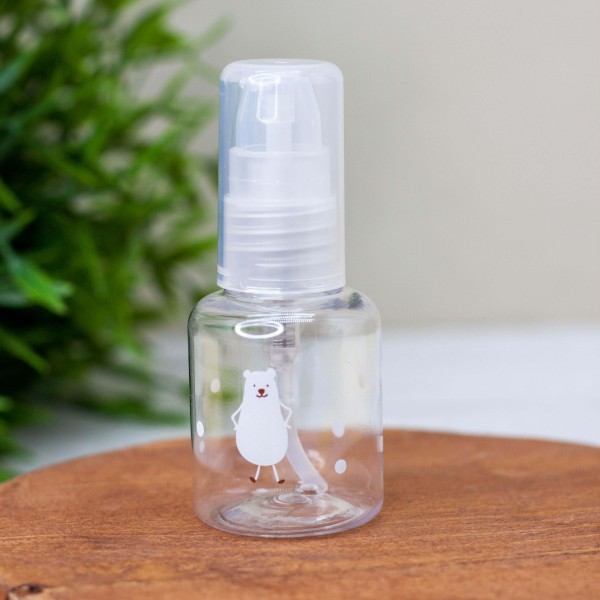 Дорожная бутылочка "Mini bear", white (30 ml) 
