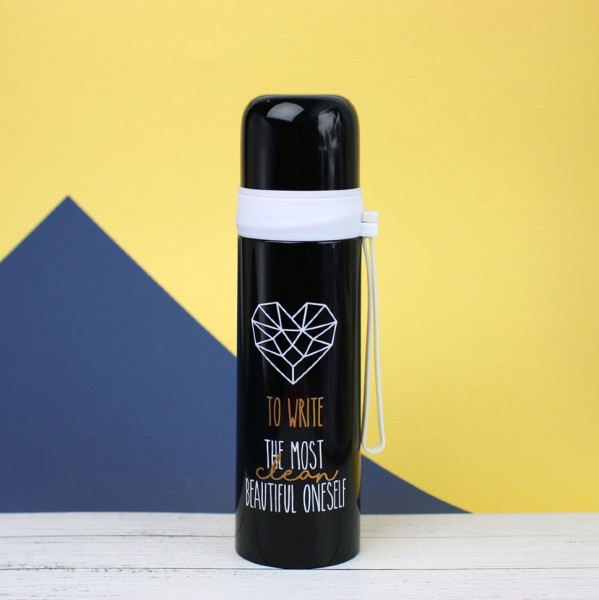 Термос "To write the most", black (500ml) 
