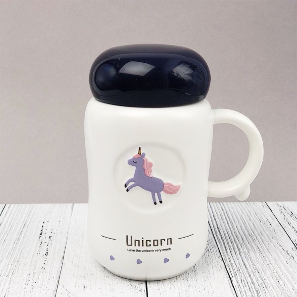 Кружка "Time of unicorns", white-blue (380ml) 