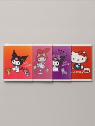 Тетрадь А5 "Kuromi+MyMelody+HK" в доп. ПВХ обложке, 48 л, клетка
