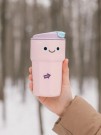 Термокружка «Funny face», pink (450 мл)