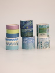 Набор декоративного скотча 12 шт. "Art Gallery", blue (3см*2м)
