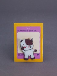 Значок акриловый iLikeGift "Neat cat dark"