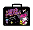 Папка для тетрадей A4 "Kuromi", чёрная, на молнии (34*24,5*7,5 см)