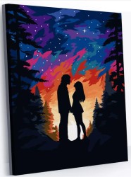 Картина по номерам 40*50 "Мы с тобой" (20 цветов)