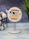 Зеркало настольное на ножке "Happy dog", жёлтое (10,5*18 см)
