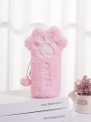 Пенал плюшевый "Pink paw", pink (20*10 см)