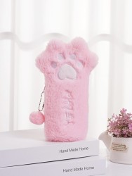 Пенал плюшевый "Pink paw", pink (20*10 см)