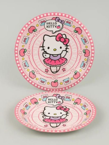 Набор бумажных тарелок 6 шт. "Hello Kitty" (d=180 мм) 