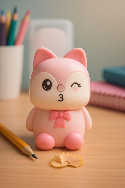 Точилка для карандашей механическая "Baby fox", pink 