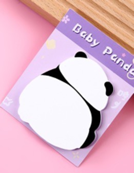 Блок стикер для записей "Chubby panda", purple 