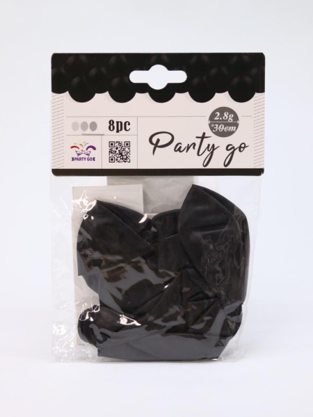Набор воздушных шаров 8 шт. "Monochrome magic", black (30 см) 