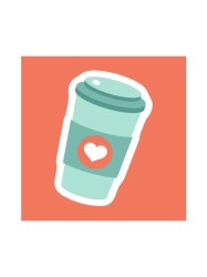 Значок ECO из дерева "Coffee"