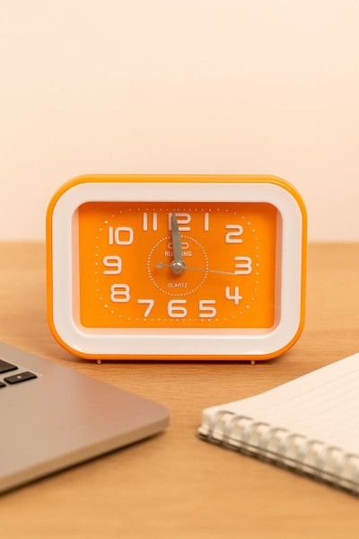 Часы-будильник «Bright rectangle», orange 