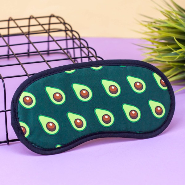 Маска для сна "Many avocado", dark green 