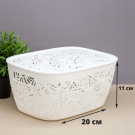 Корзина для хранения "Leaves", small white