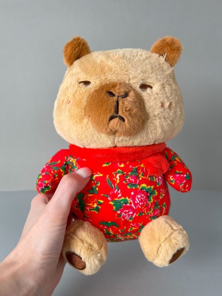 Мягкая игрушка "Capybara", red, 21 см 