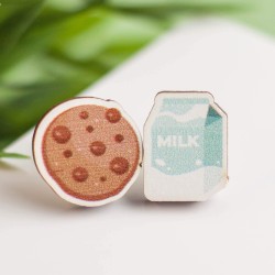 Серьги ECO из дерева COOKIES AND MILK