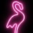Неоновый подвесной ночник «Flamingo», USB, розовое свечение (28,5х16 см)