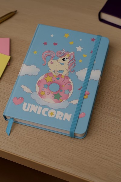 Блокнот (А5) "Unicorn on the cloud", blue (14.5*21) 