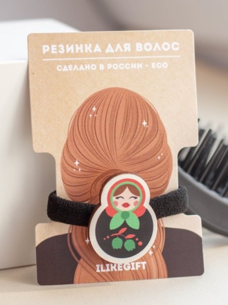 Резинка для волос ECO из дерева RUSSIAN DOLL 