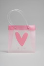 Пакет подарочный «Transparent love», pink-white (22*21.5*10)