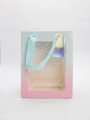 Пакет подарочный «Rainbow glitter», blue-pink (18*23*10)