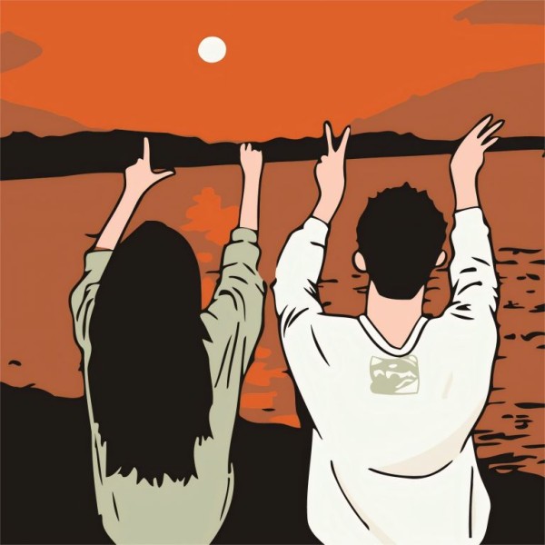 Картина по номерам  Draw Me! «Couple in love», (20*20 см) 
