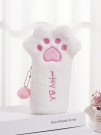 Пенал плюшевый "Pink paw", white (20*10 см)