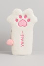 Пенал плюшевый "Pink paw", white (20*10 см)