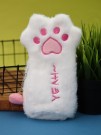 Пенал плюшевый "Pink paw", white (20*12,5 см)