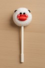 Ручка с помпоном "Big lipst", white